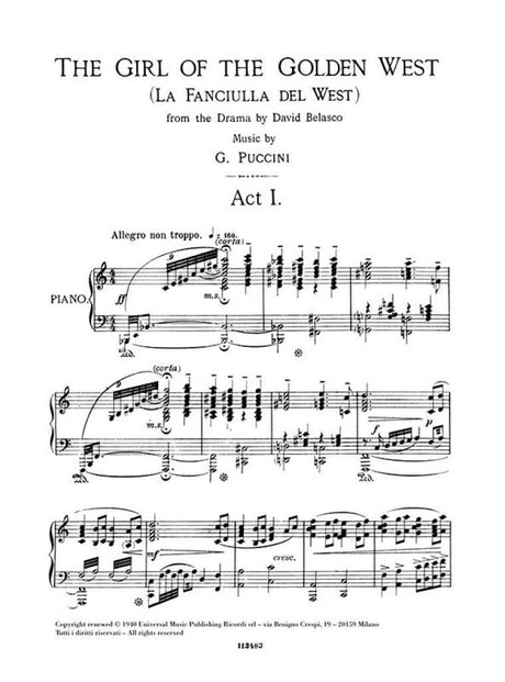 Puccini: La Fanciulla del West