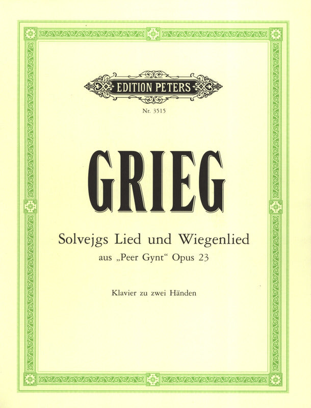 Grieg: Solveig's Song and Solveig's Cradle Song (arr. for piano)