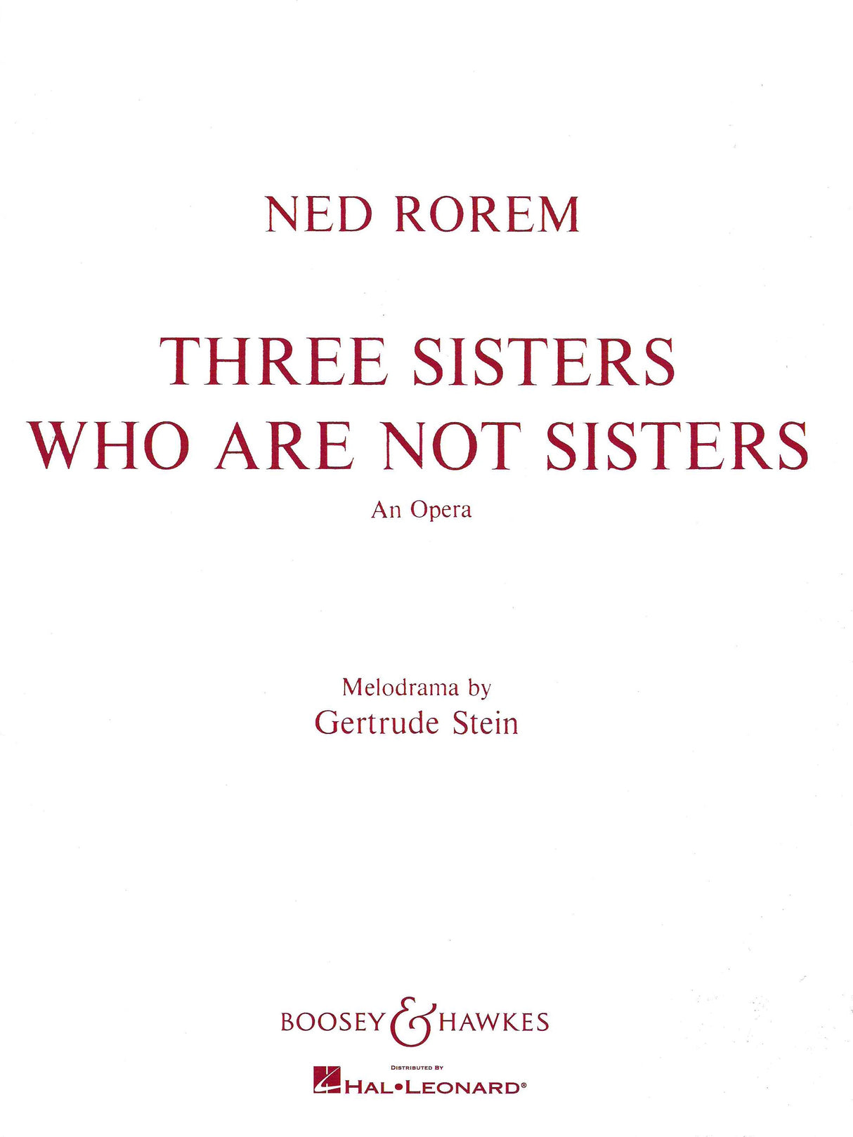 Rorem: Three Sisters Who are Not Sisters