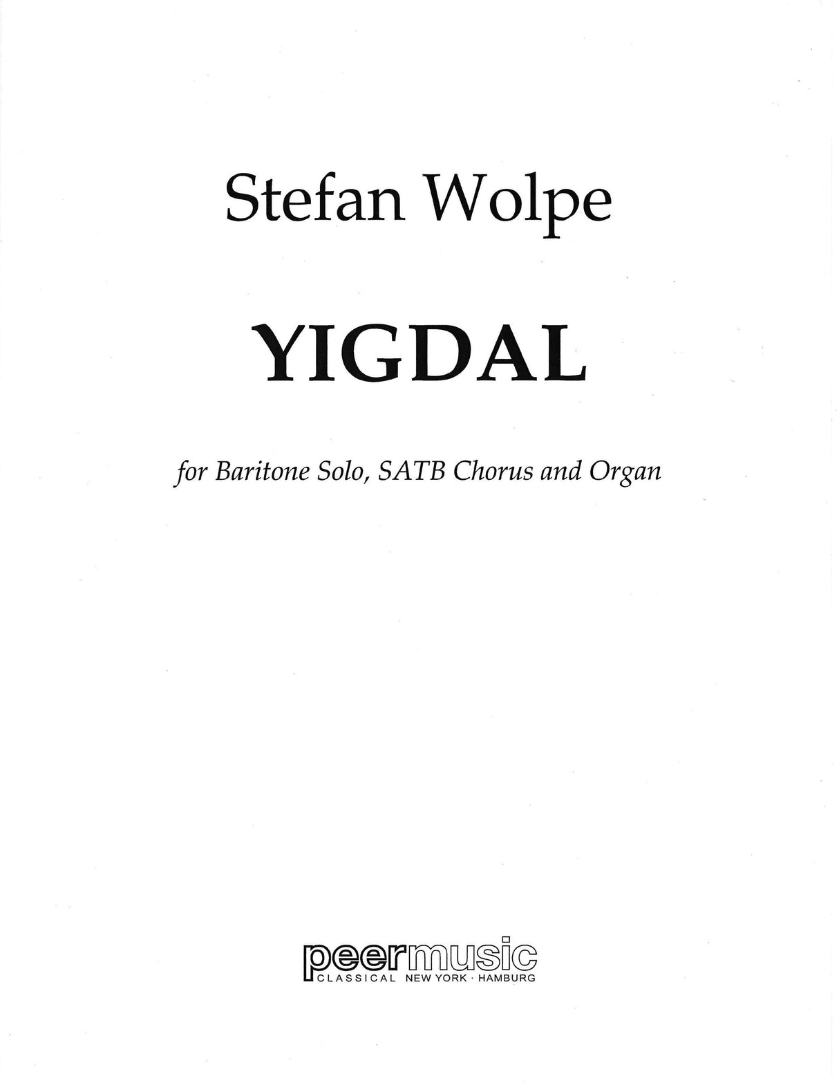 Wolpe: Yigdal