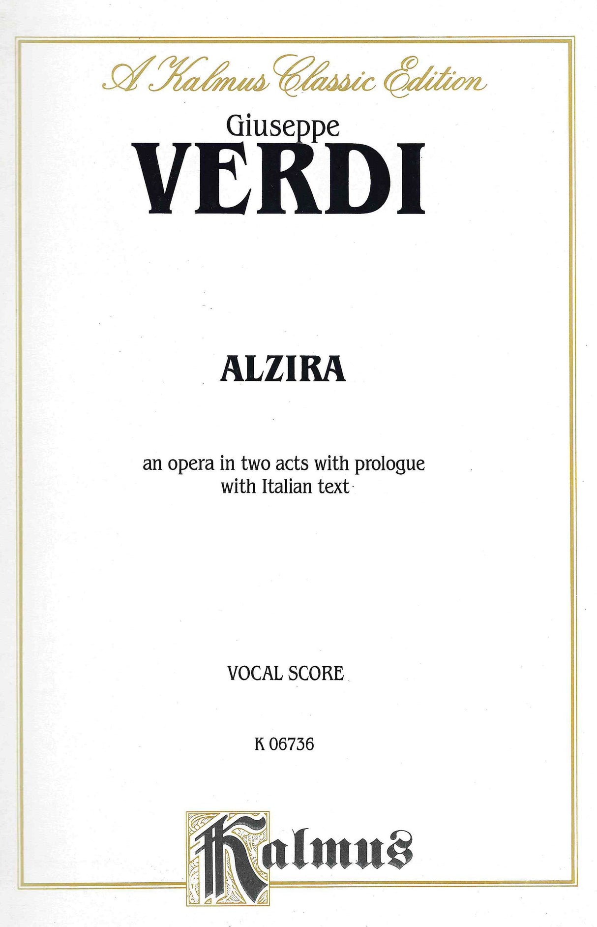 Verdi: Alzira