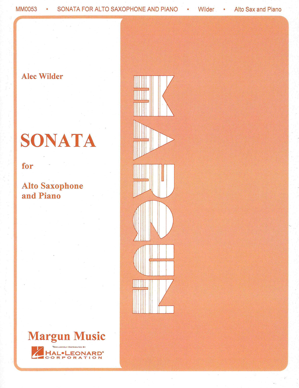 Wilder: Alto Saxophone Sonata