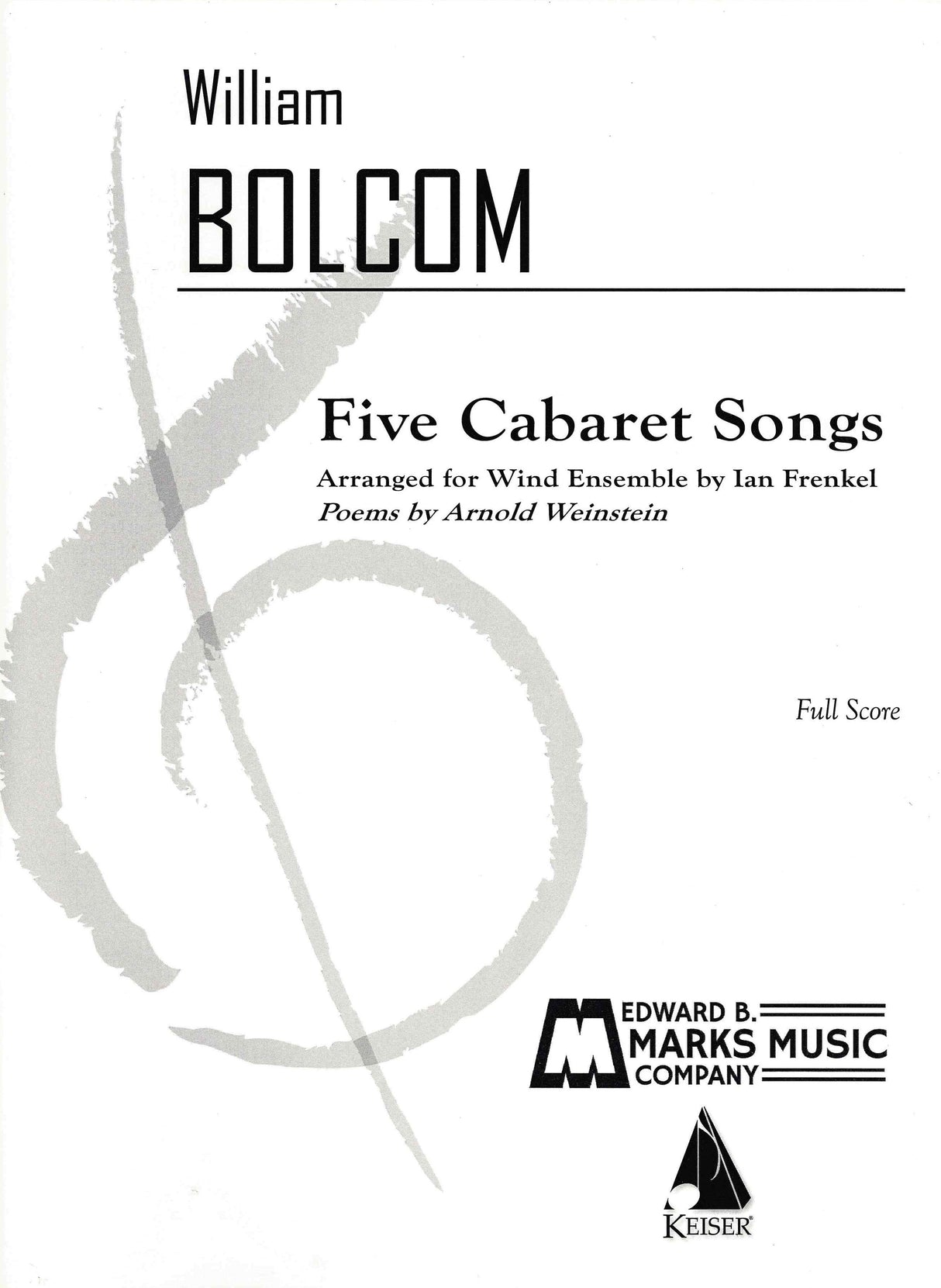 Bolcom: 5 Cabaret Songs (arr. for mezzo and wind ensemble)