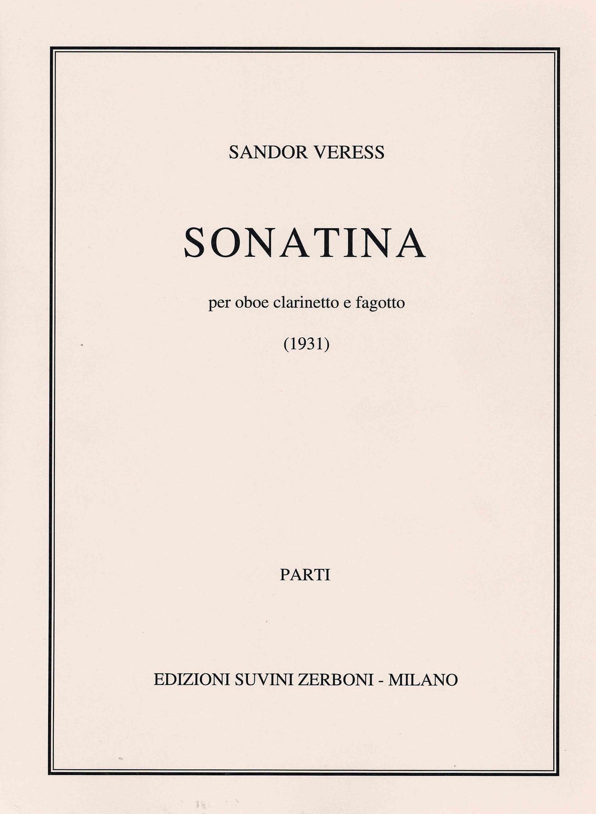 Veress: Sonatina for Oboe, Clarinet and Bassoon