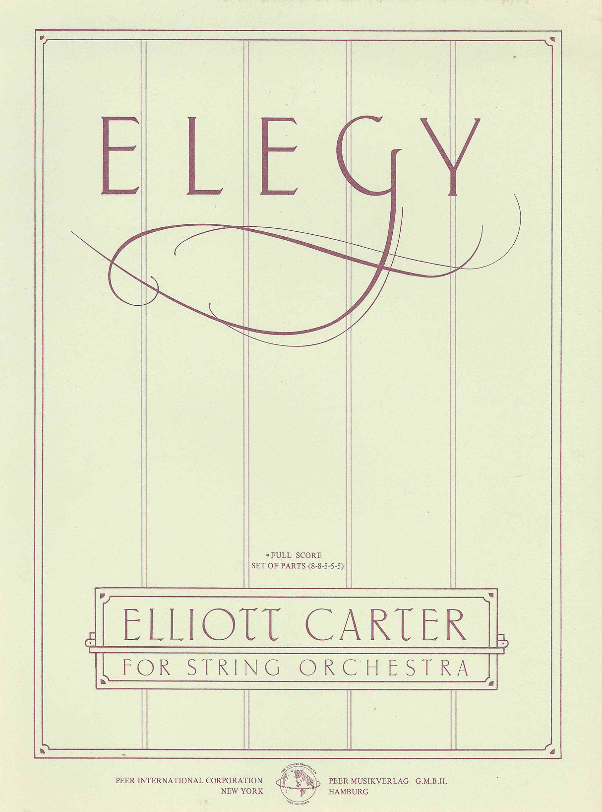 Carter: Elegy for String Orchestra