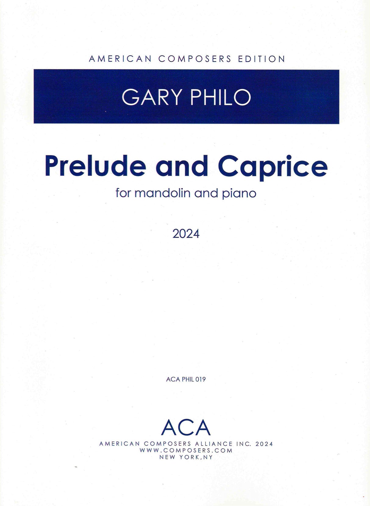 Philo: Prelude and Caprice