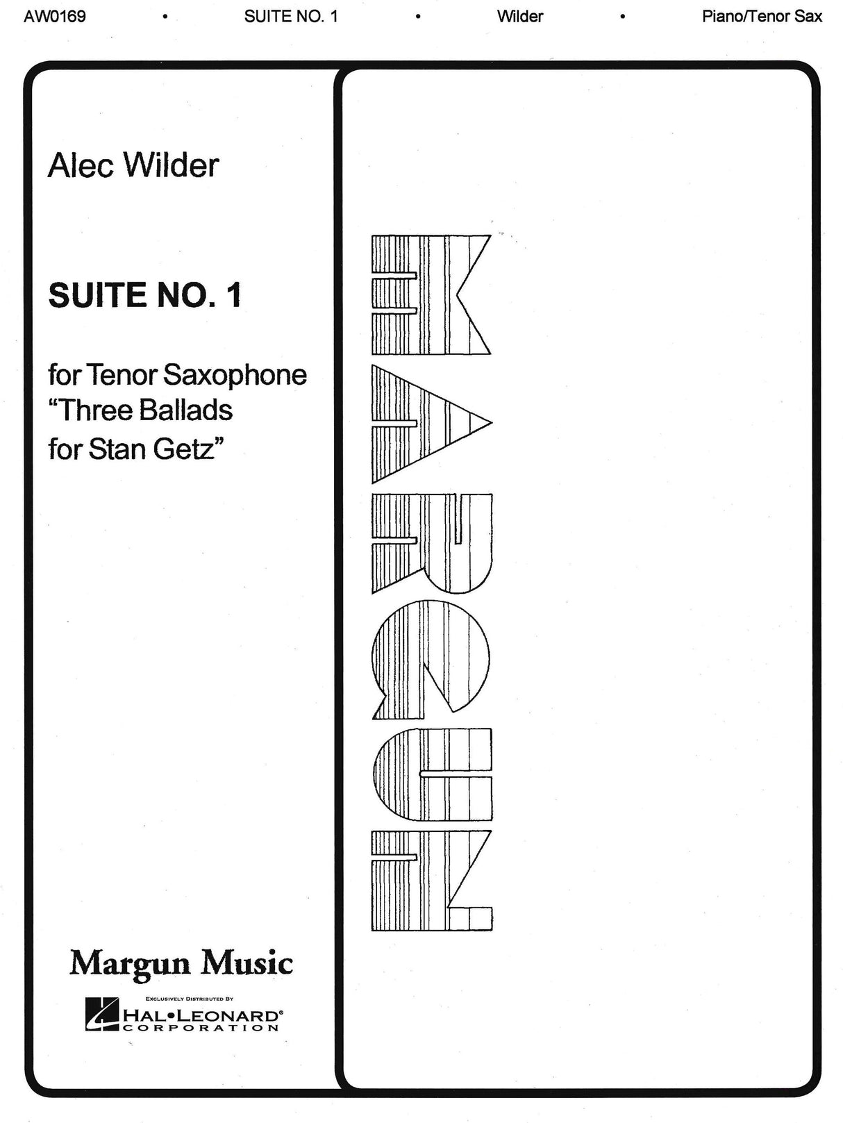 Wilder: Suite No. 1 for Tenor Sax & Piano