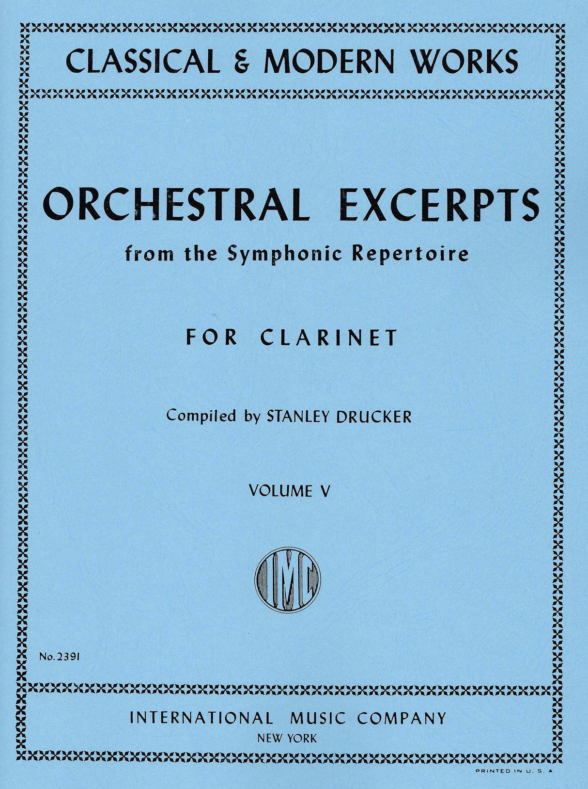 Orchestral Excerpts for Clarinet: Volume 5