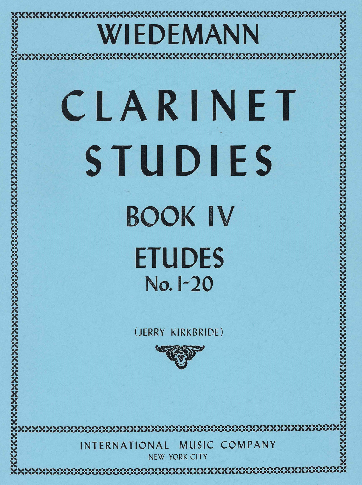 Wiedemann: Clarinet Studies - Book 4 (Etudes 1-20)