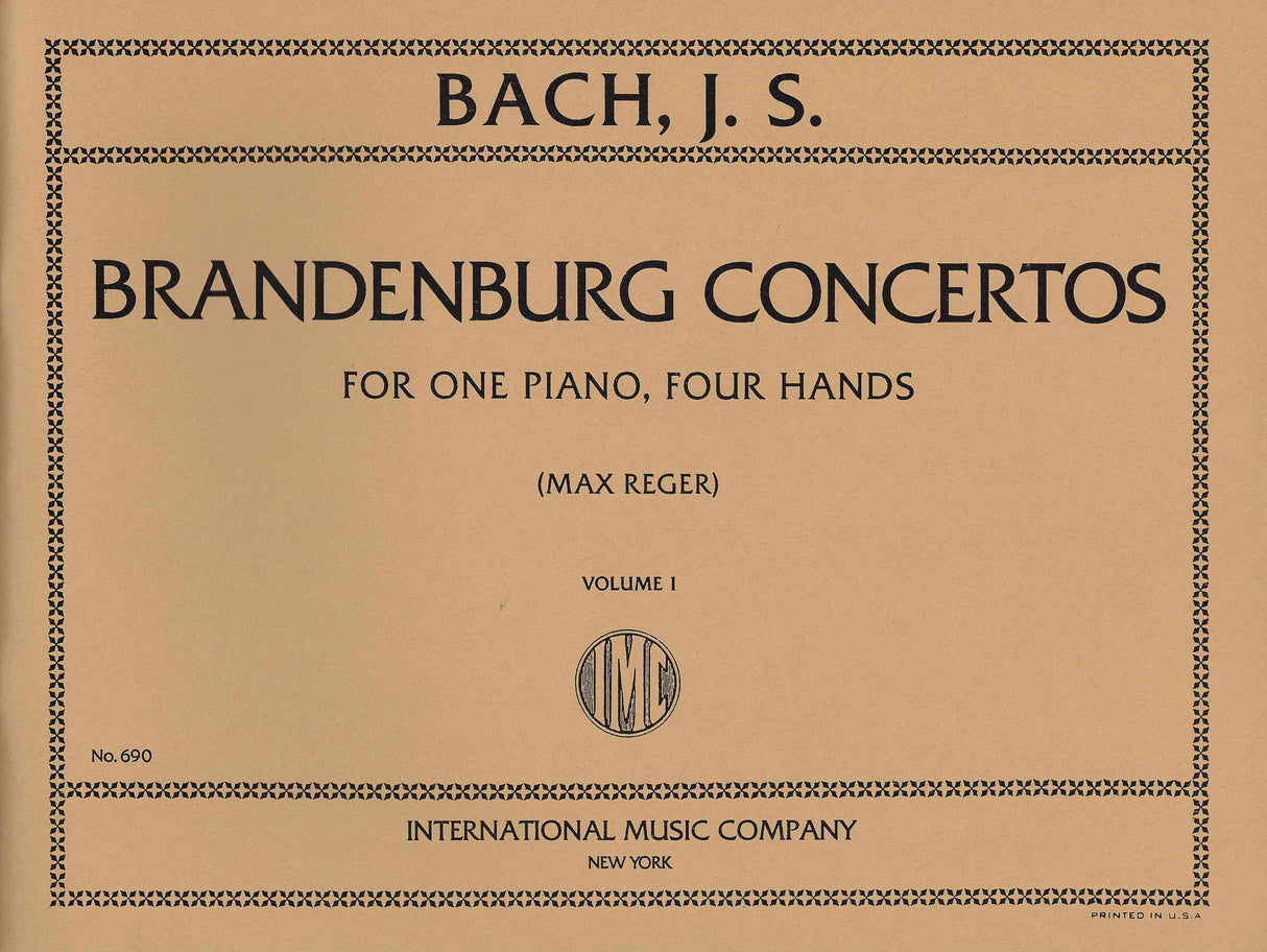 Bach: Brandenburg Concertos arr. for Piano 4-hands - Volume I (Nos. 1-3)