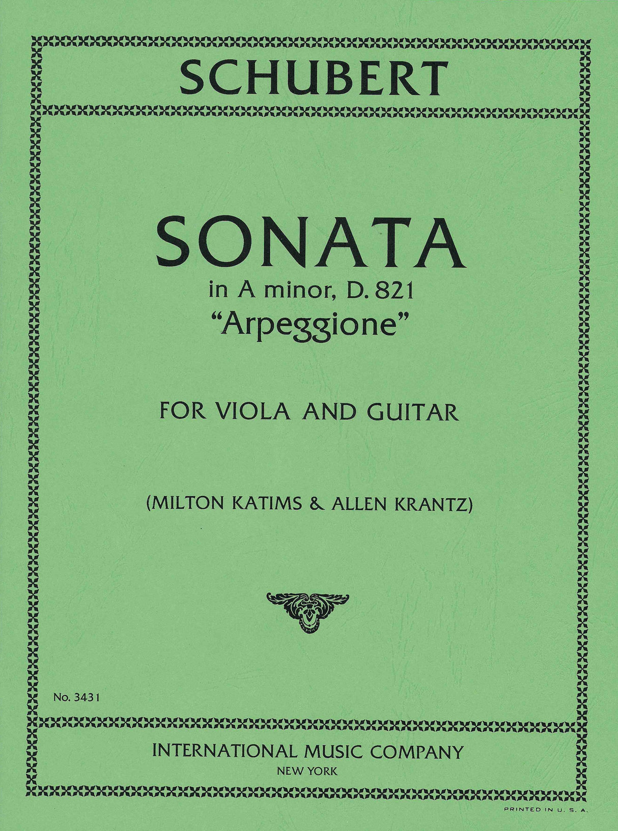 Schubert: Arpeggione Sonata, D 821 (arr. for guitar & viola)