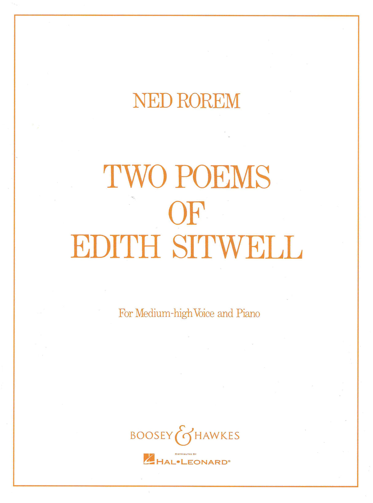 Rorem: Two Poems of Edith Sitwell