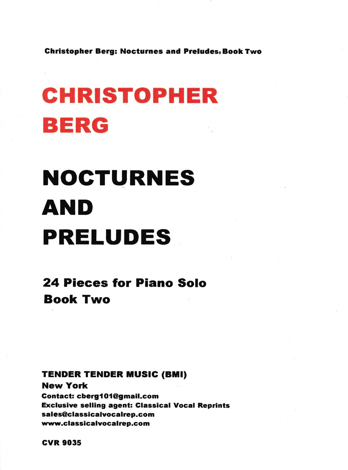 Berg: Nocturnes & Preludes - Book 2