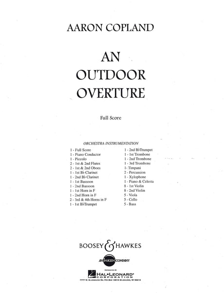 Copland: An Outdoor Overture