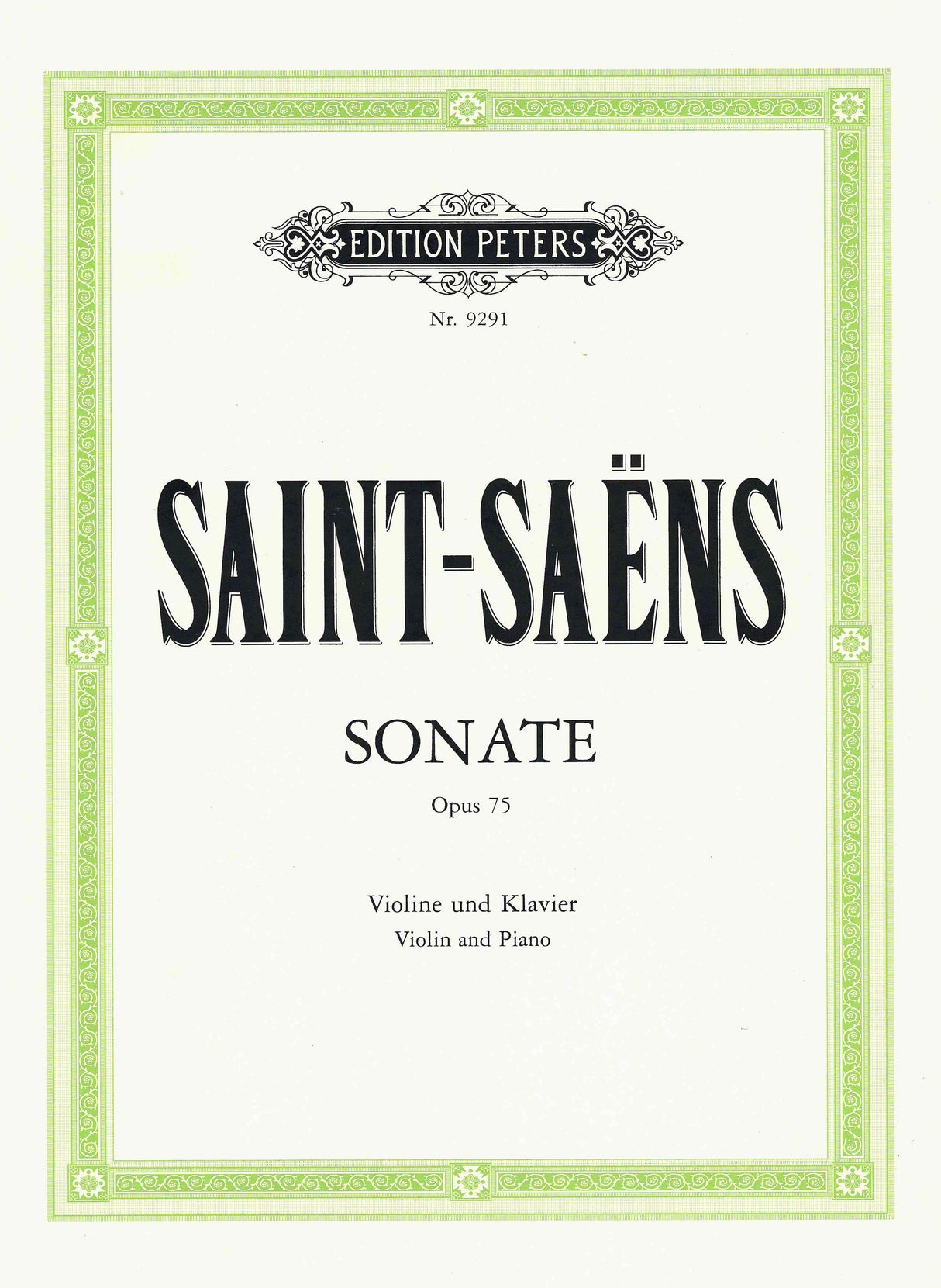 Saint-Saëns: Violin Sonata in D Minor, Op. 75