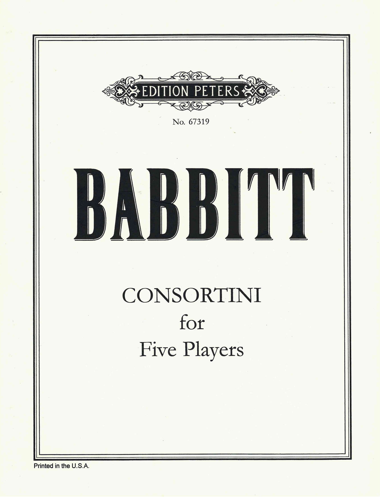 Babbitt: Consortini