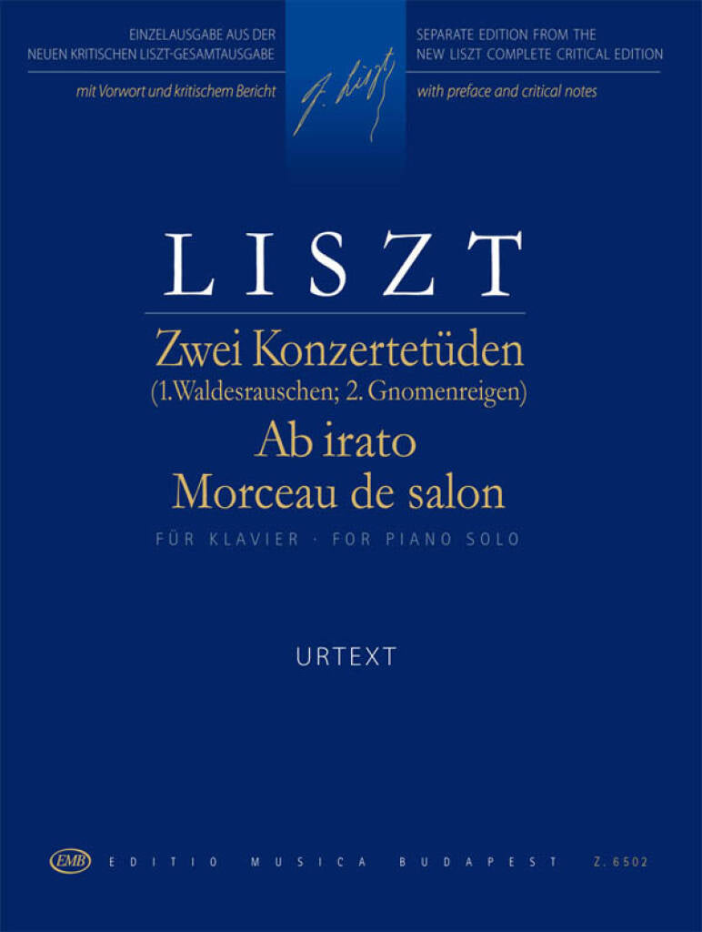 Liszt: 2 Concert Studies, S. 145; Ab irato, S. 143; & Morceau de salon, S. 142