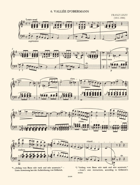 Liszt: Vallée d'Obermann, S. 160, No. 6