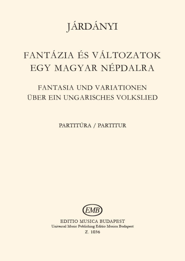 Járdányi: Fantasy and Variations on a Hungarian Folk Song