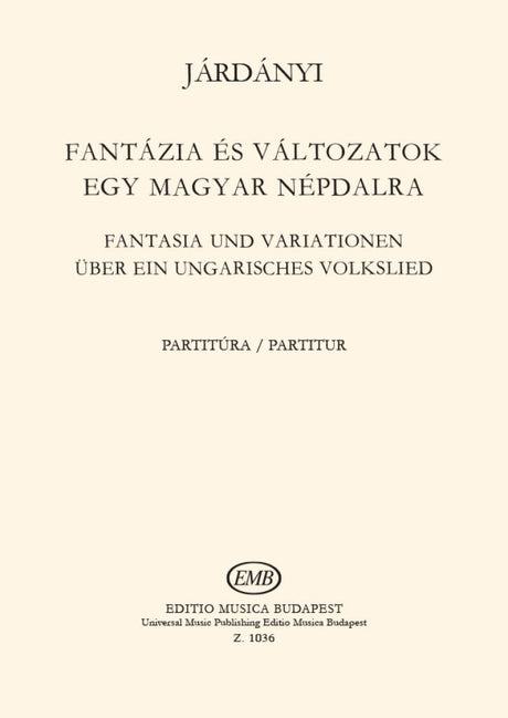 Járdányi: Fantasy and Variations on a Hungarian Folk Song