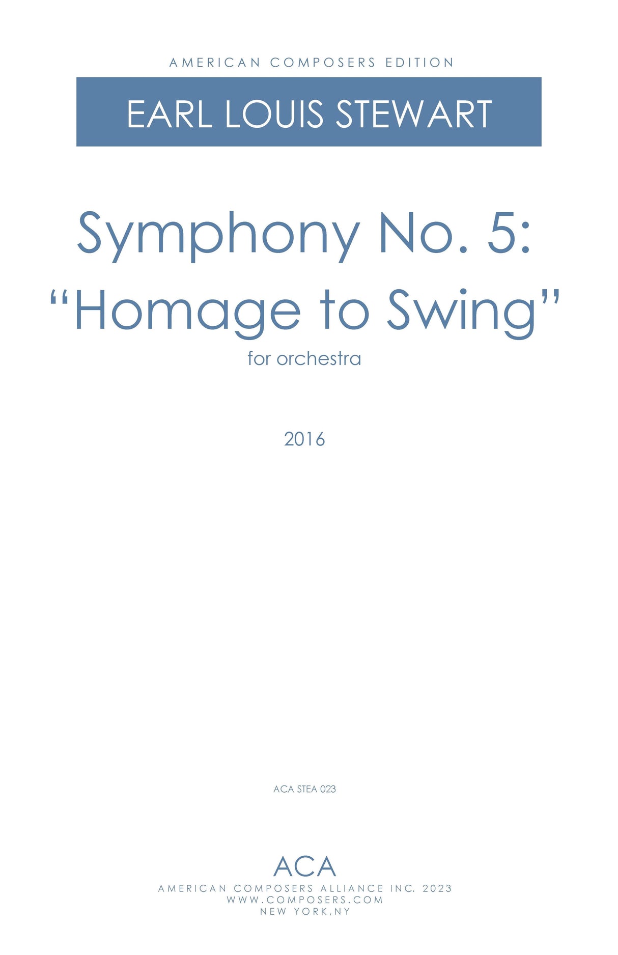 Stewart: Symphony No. 5