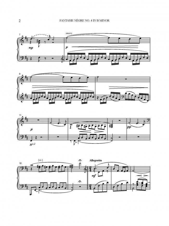 Price: Fantasie nègre No. 4 in B Minor