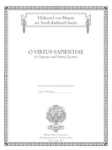 Hildegard-Snider: O virtus Sapientiae (arr. for soprano & string quartet)