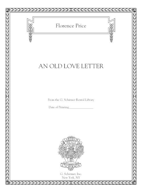 Price: An Old Love Letter