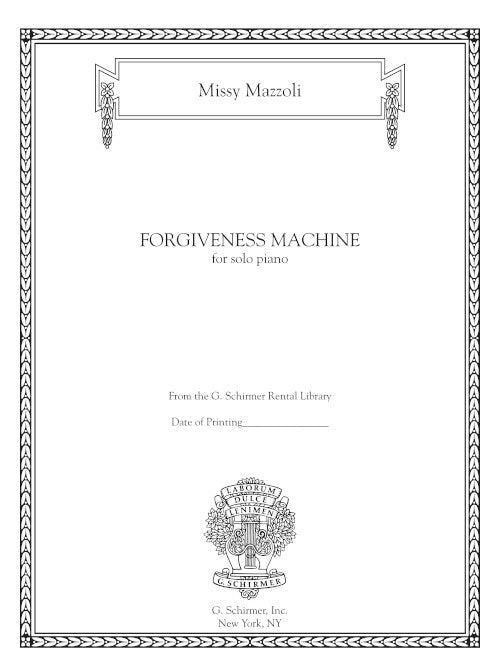 Mazzoli: Forgiveness Machine