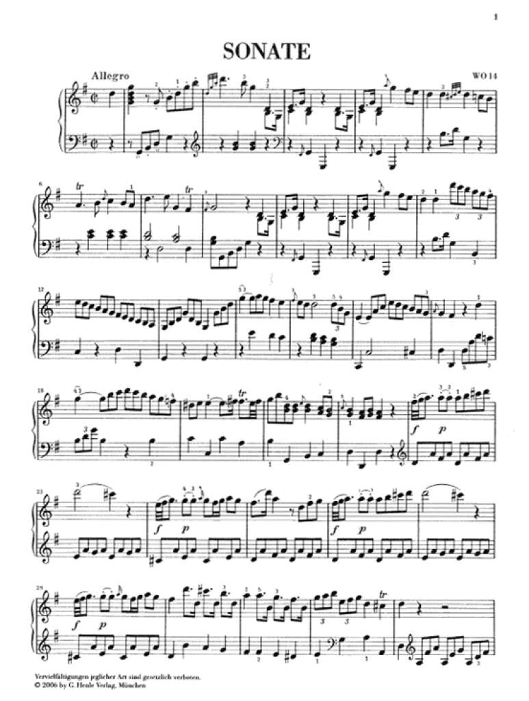 Clementi: Piano Sonata in G Major, WO 14