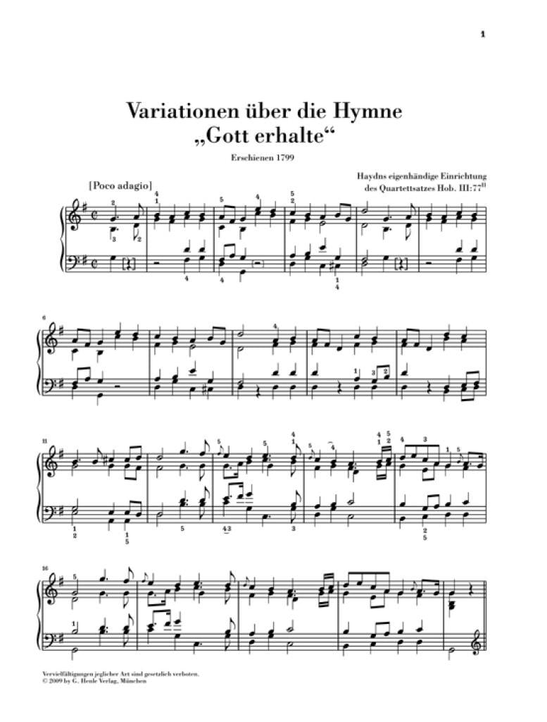 Haydn: Variations on the Hymn "Gott erhalte", Hob. III:77