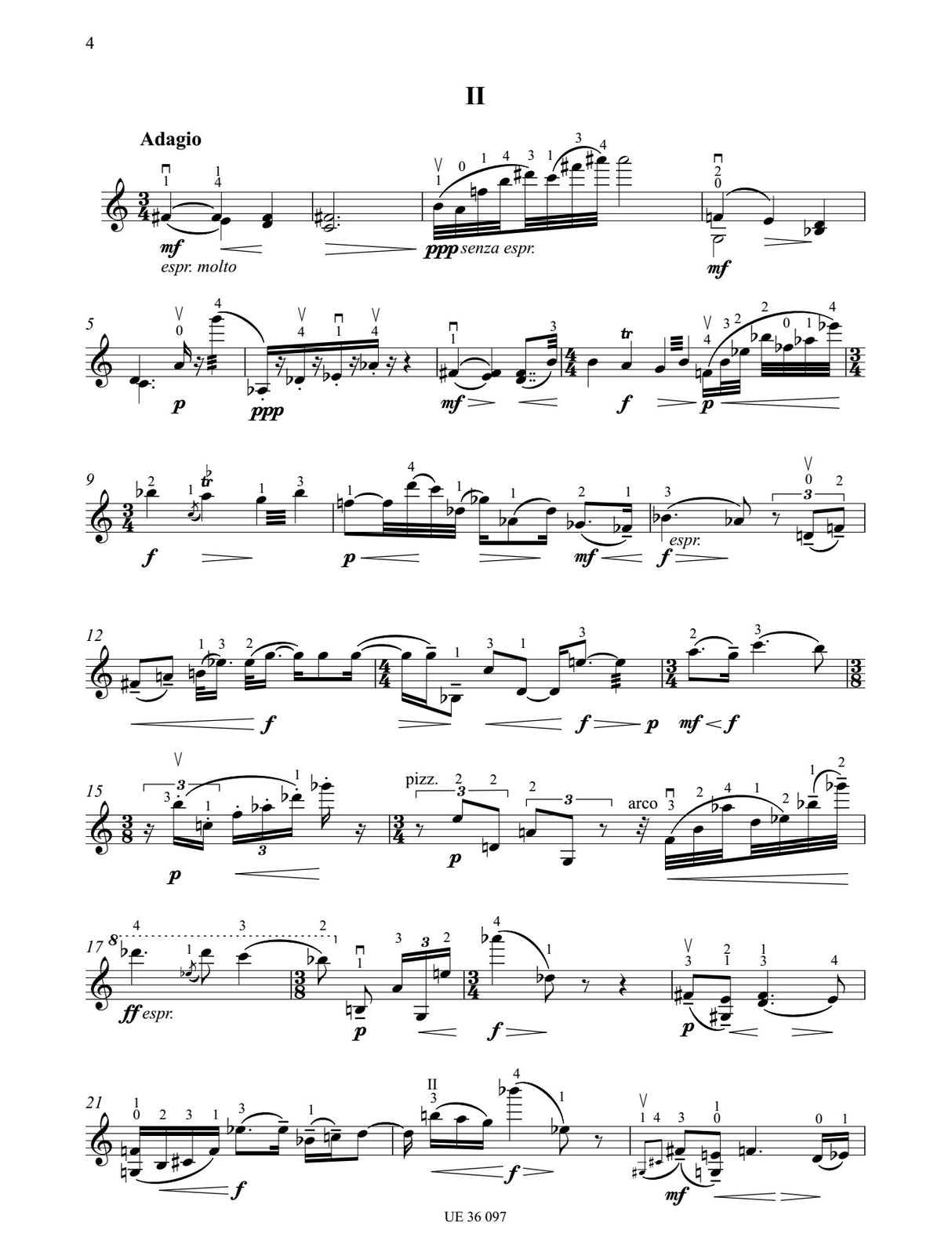 Krenek: Sonata No. 2 for Solo Violin, Op. 115