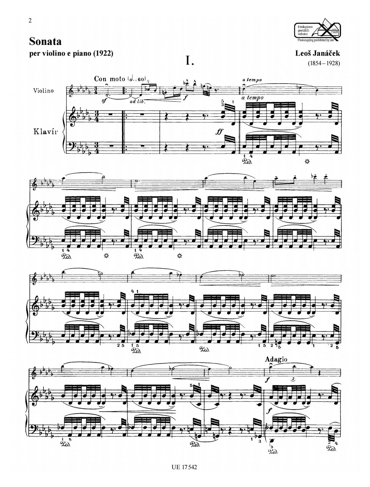 Janáček: Violin Sonata