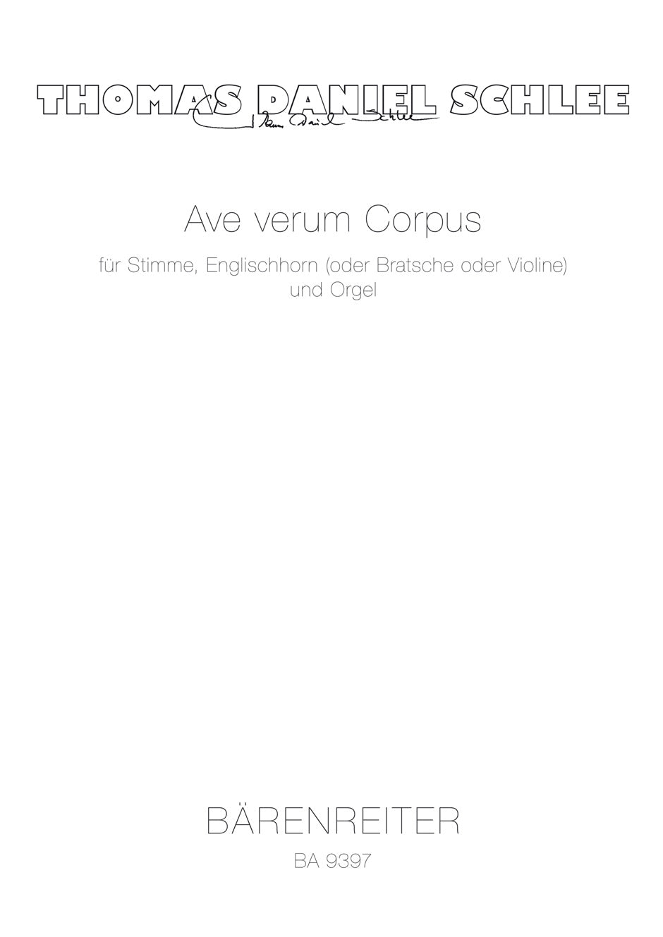 Schlee: Ave verum Corpus