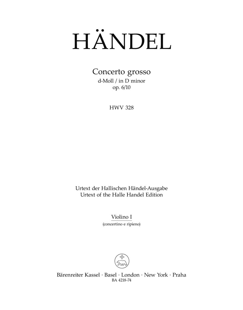 Handel: Concerto grosso in D Minor, HWV 328, Op. 6, No. 10