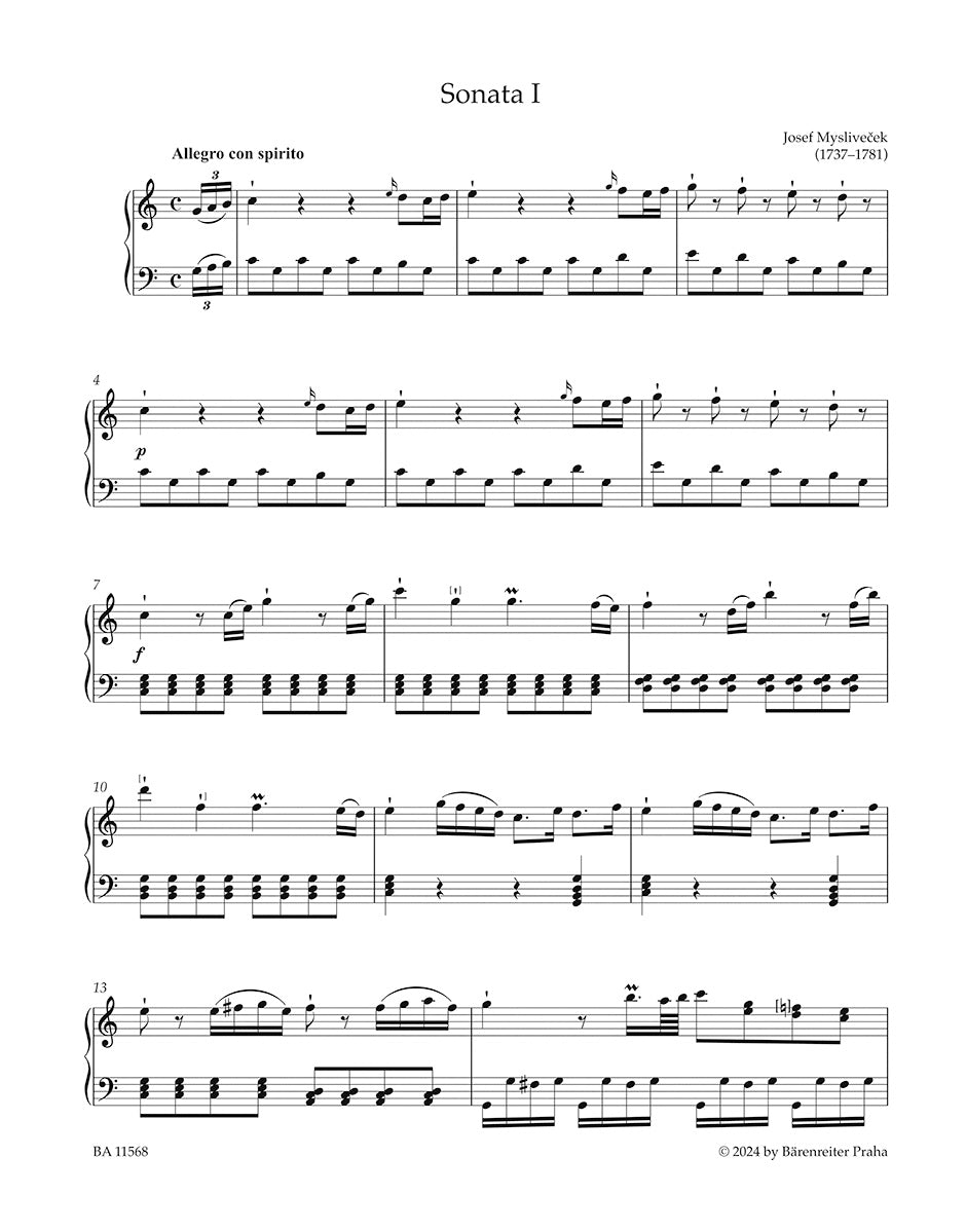 Myslivecek: 6 Easy Keyboard Sonatas