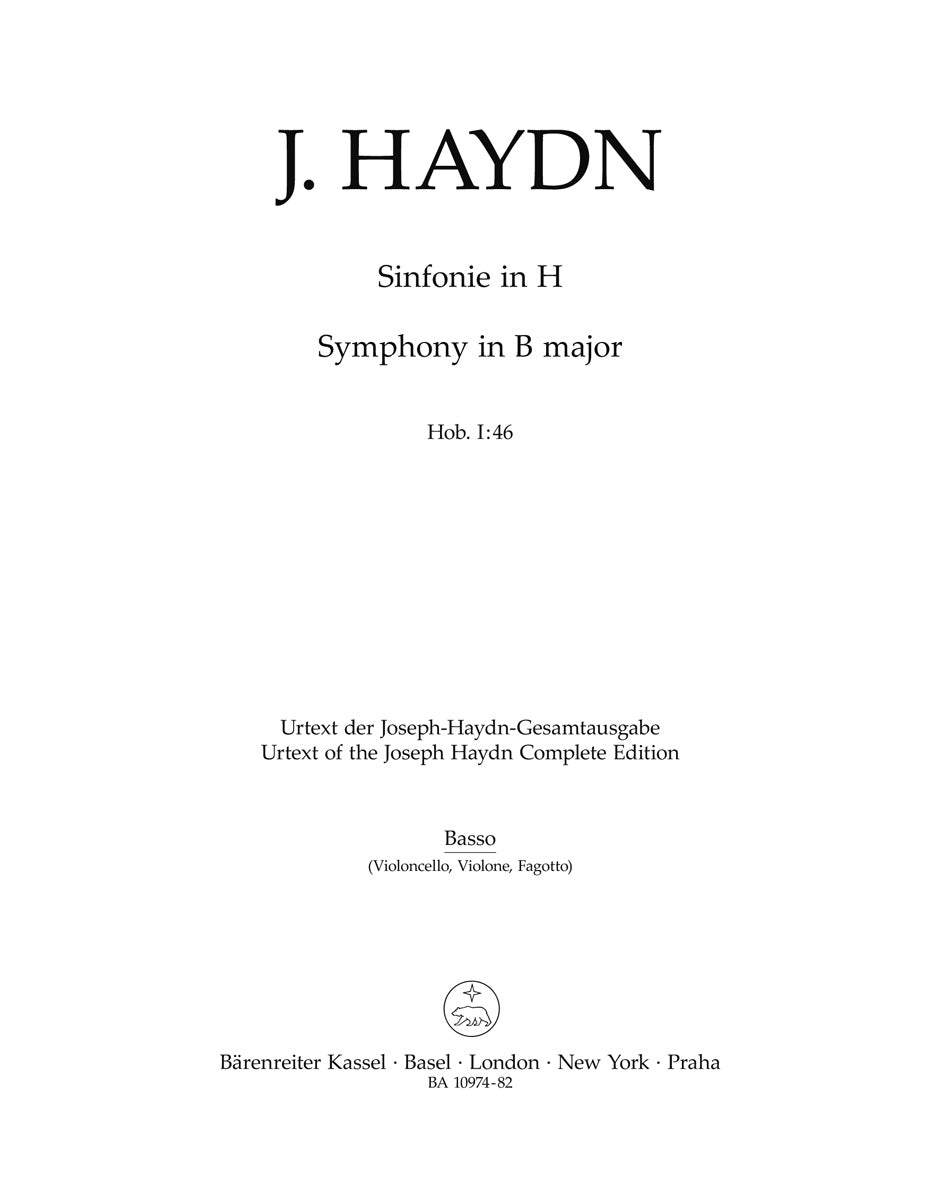 Haydn: Symphony in B Major, Hob. I:46