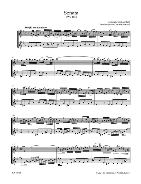 Bach: 4 Flute Sonatas (arr. for 2 flutes), BWV 1034, 1035, 1030, & 1032