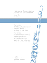 Bach: 4 Flute Sonatas (arr. for 2 flutes), BWV 1034, 1035, 1030, & 1032