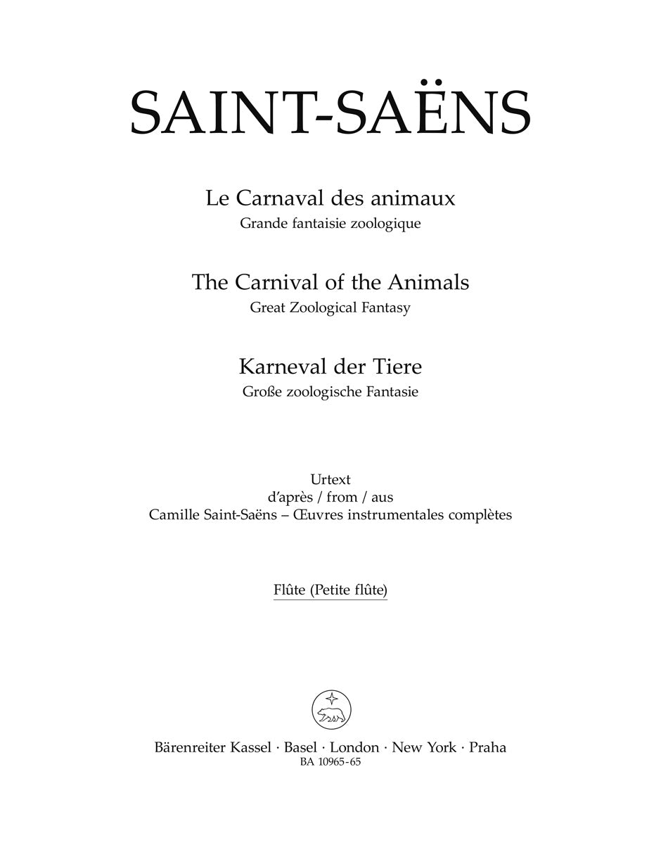 Saint-Saëns: Le carnaval des animaux