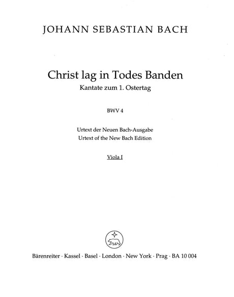 Bach: Christ lag in Todes Banden, BWV 4