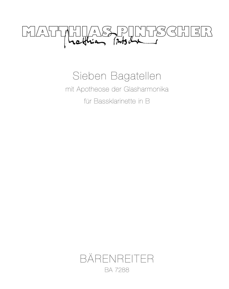 Pintscher: Sieben Bagatellen mit Apotheose der Glasharmonika