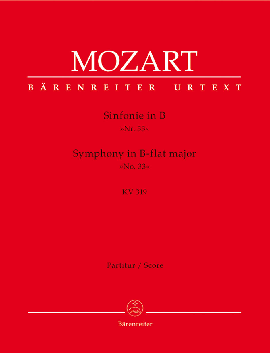 Mozart: Symphony No. 33 In B-flat Major, K. 319 - Ficks Music