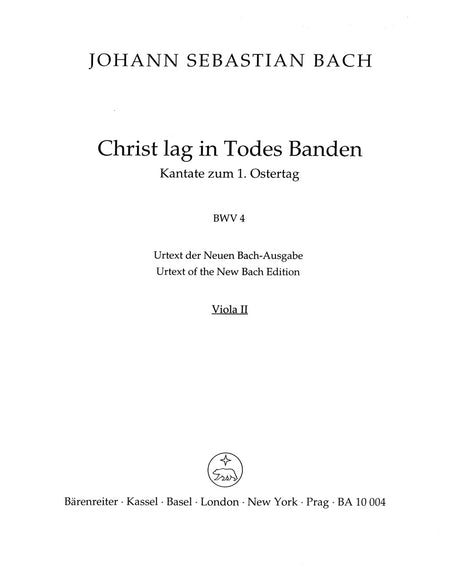 Bach: Christ lag in Todes Banden, BWV 4