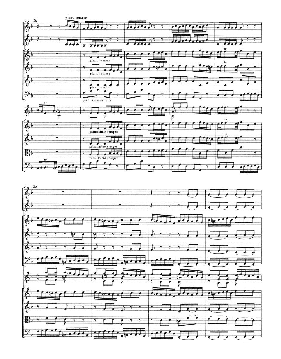 Bach: Brandenburg Concerto No. 1 in F Major, BWV 1046 (with performance markings)