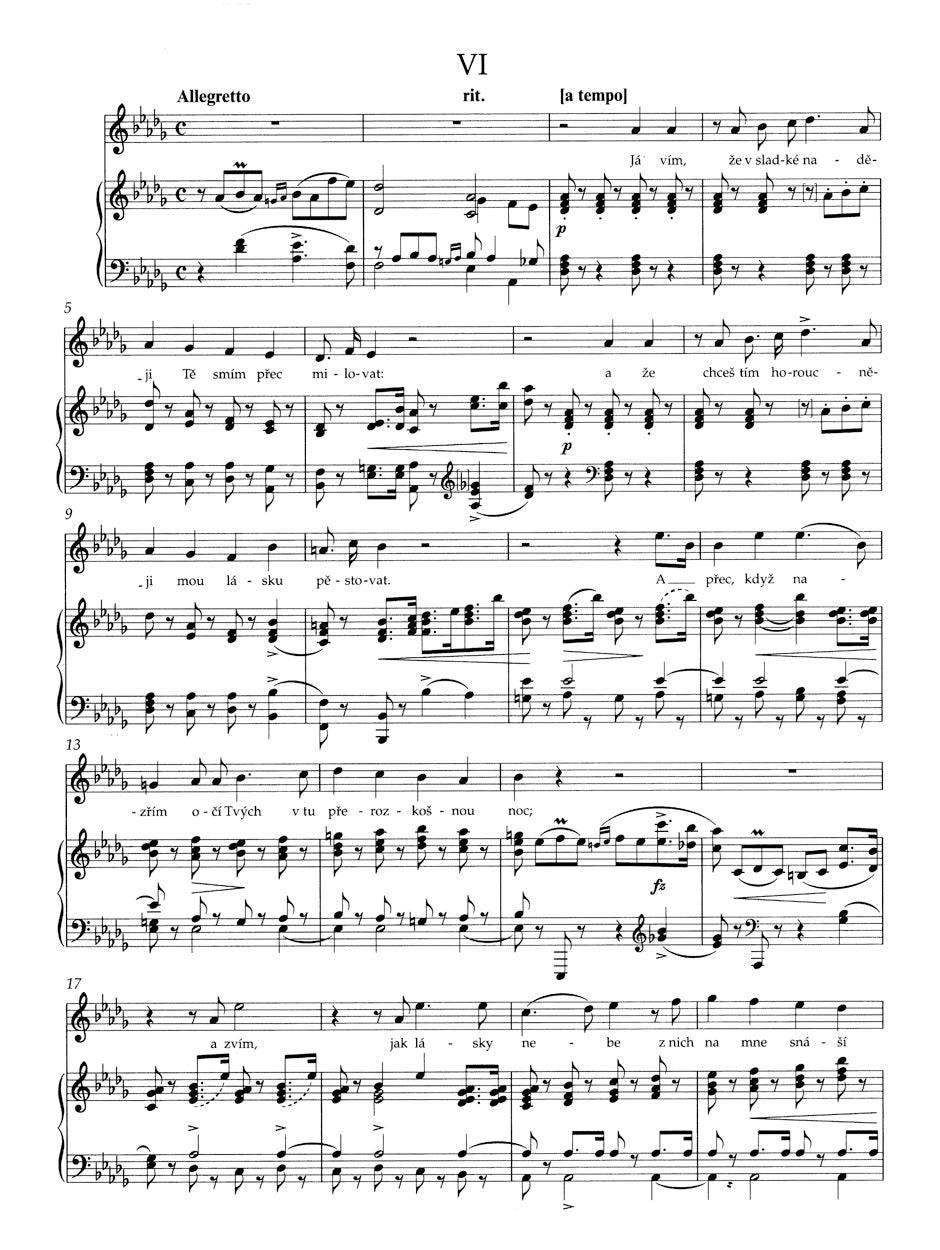 Dvořák: Cypřiše, B. 11