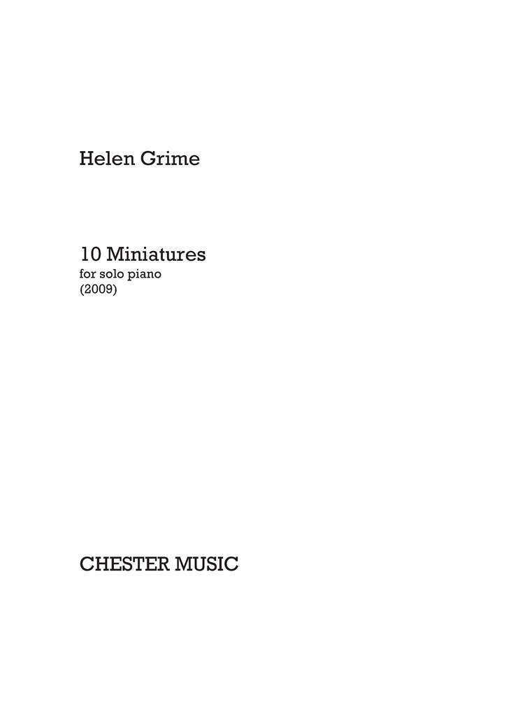 Grime: 10 Miniatures for Solo Piano