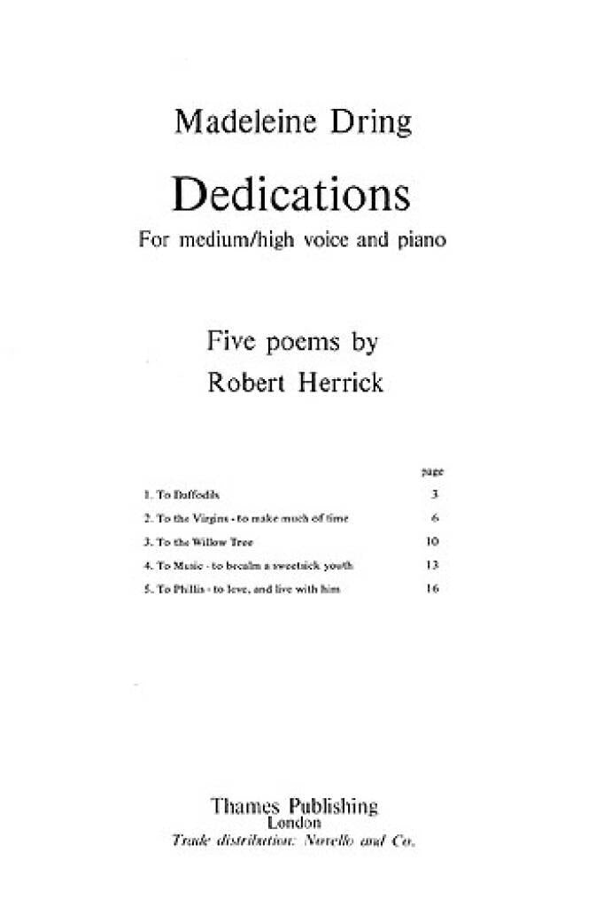 Dring: Dedications