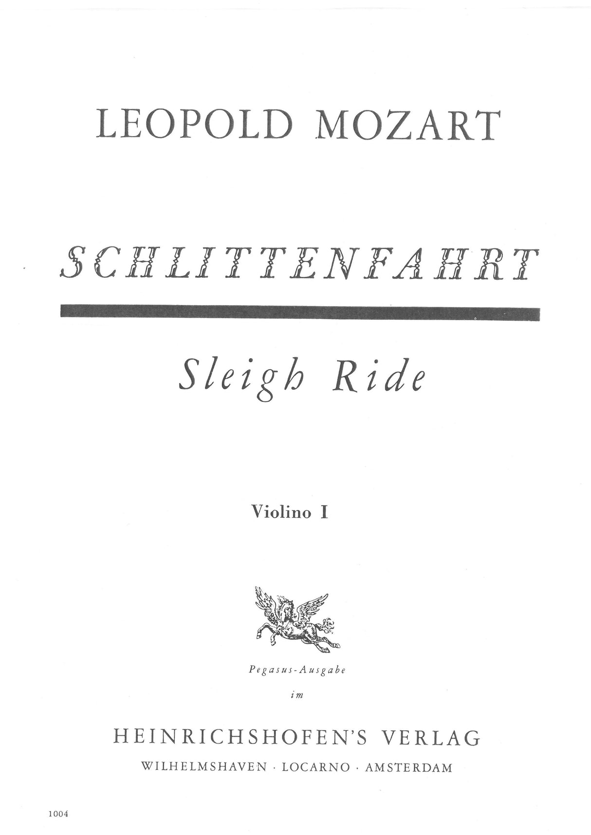 L. Mozart: Musikalische Schlittenfahrt - Musical Sleigh-Ride