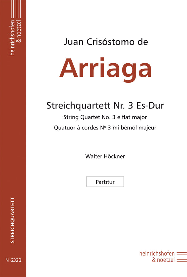 Arriaga: String Quartet No. 3 in E-flat Major